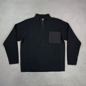 Obermeyer Acrylic and Wool Blend Partial Zip Knit Sweater Men's Large